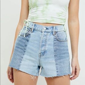 PacSun 3 Piece Blue Denim High Rise Icon Shorts